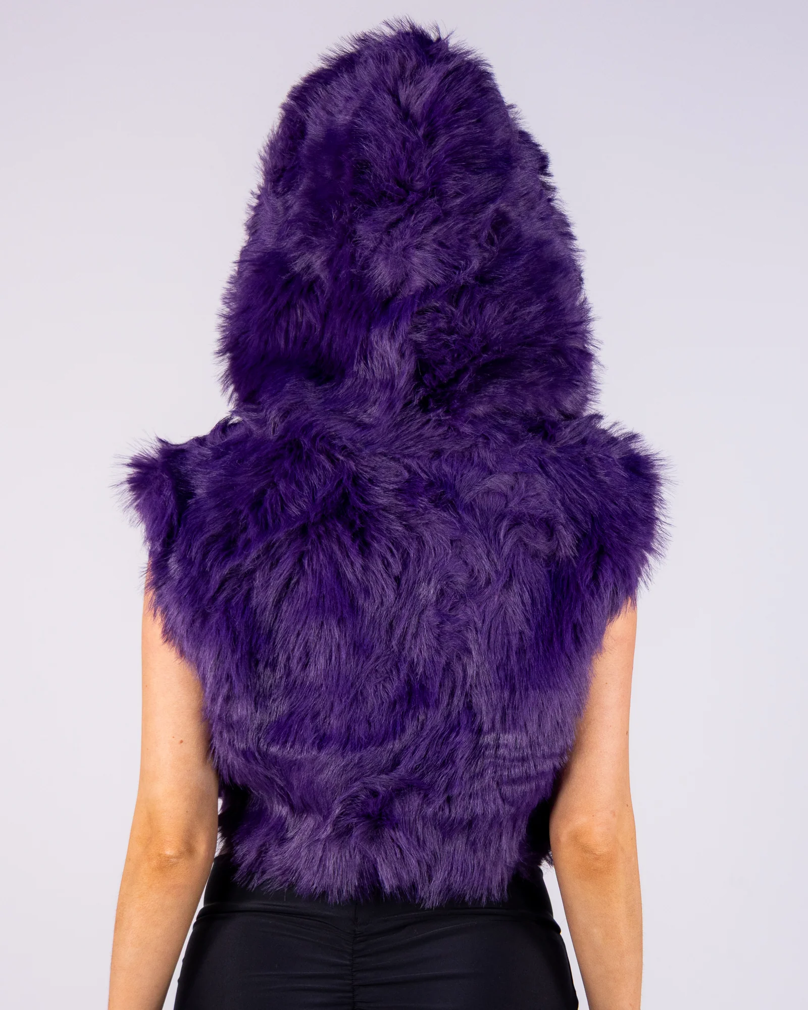 Posh In Purple Women's Faux Fur Vest - Image 6