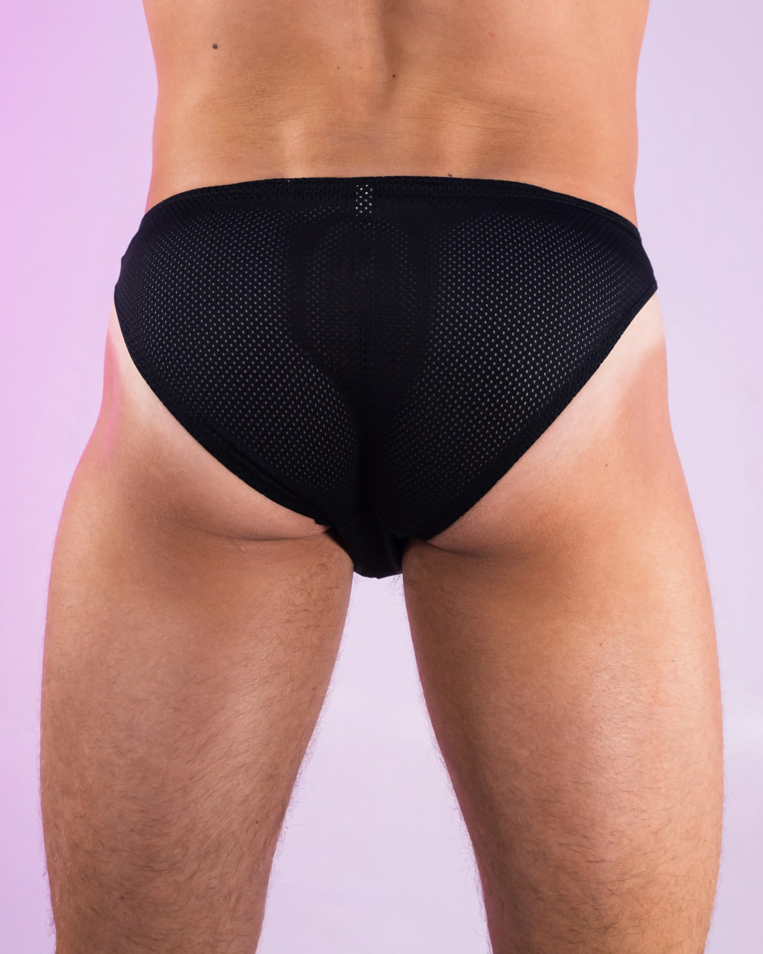 Rainbow Love Pride Criss-Cross Swim Briefs w/ Studs - Image 5