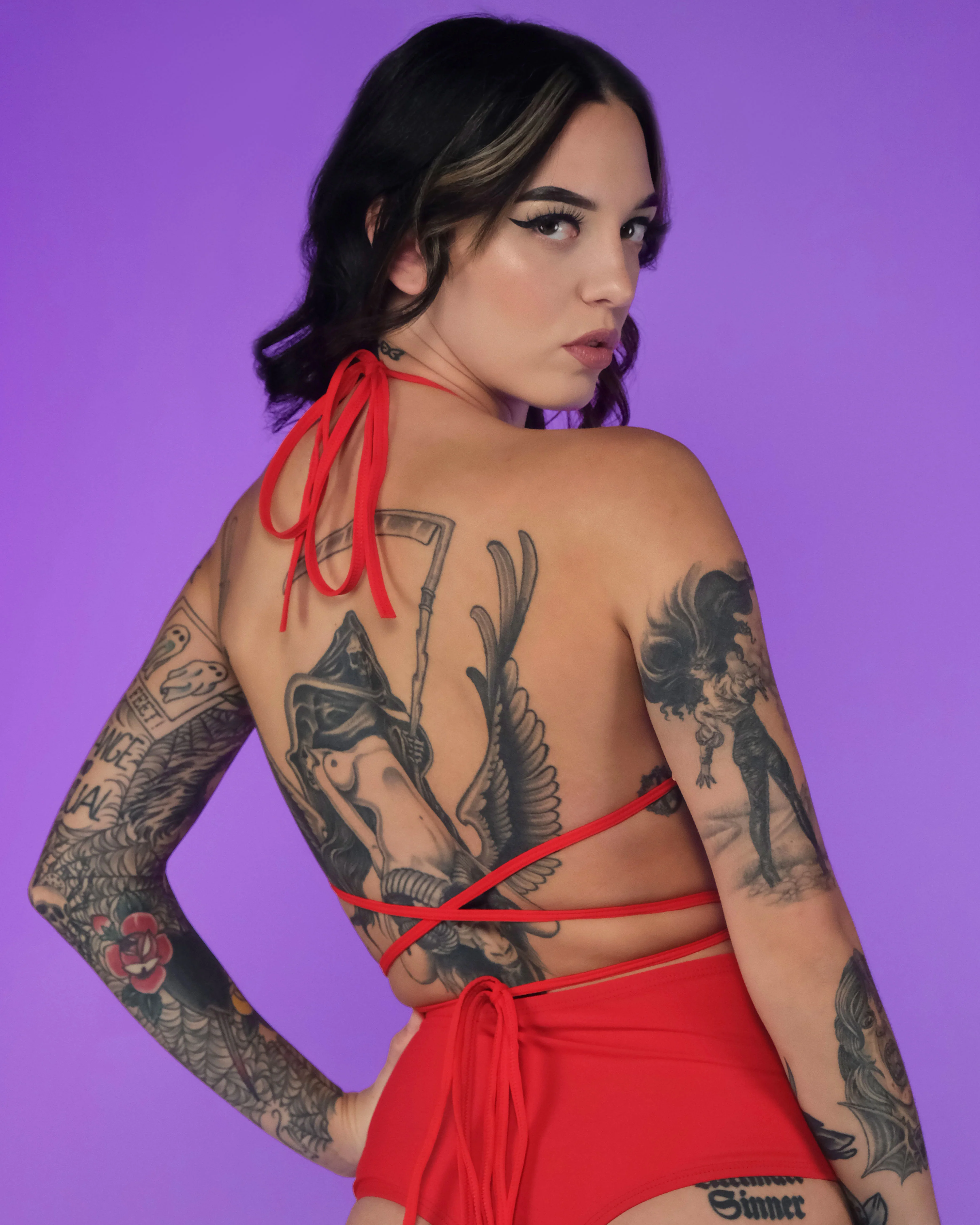 Red Rave Bikini Wrap Top - Image 7
