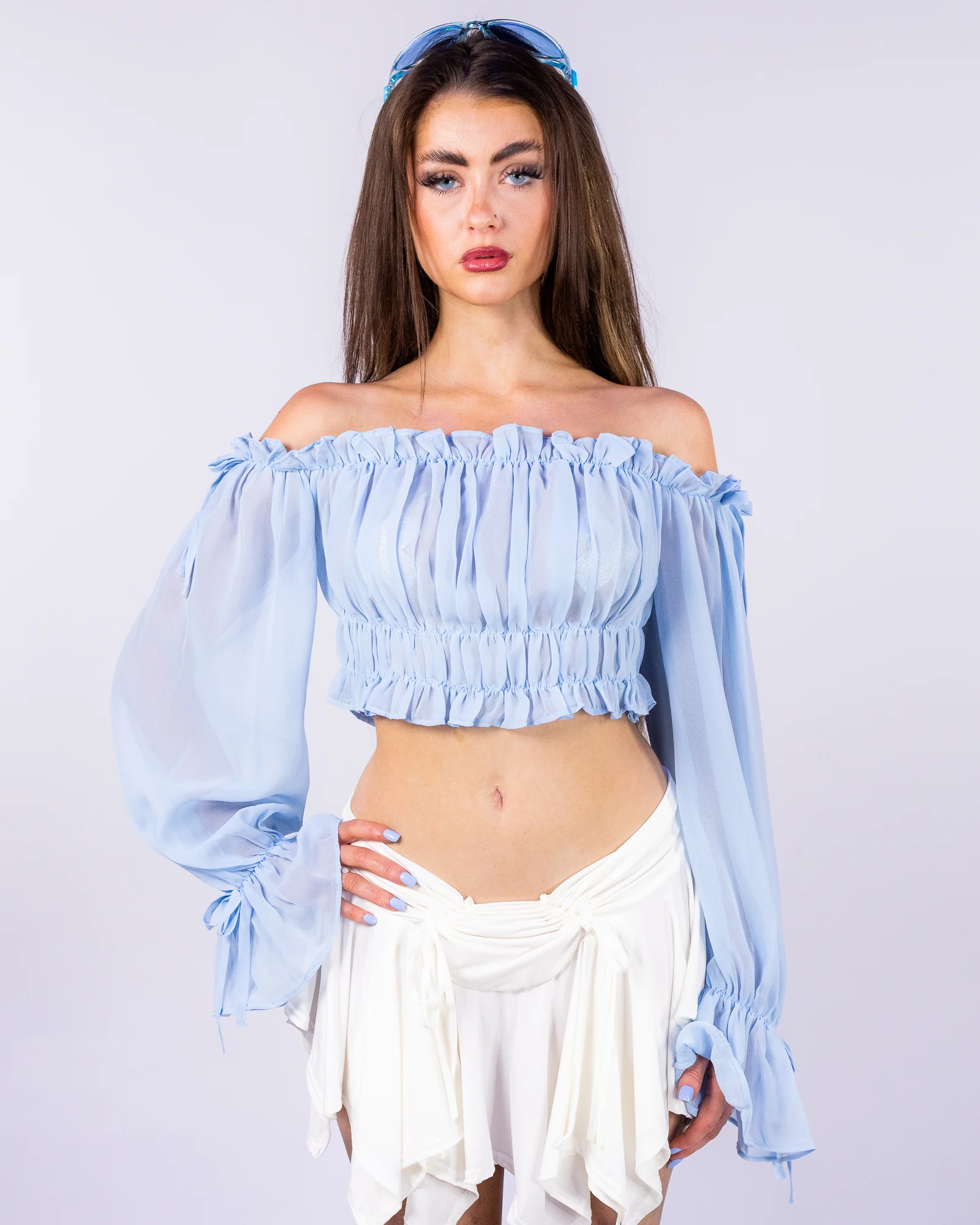 Renaissance Women's Baby Blue Crop Top
