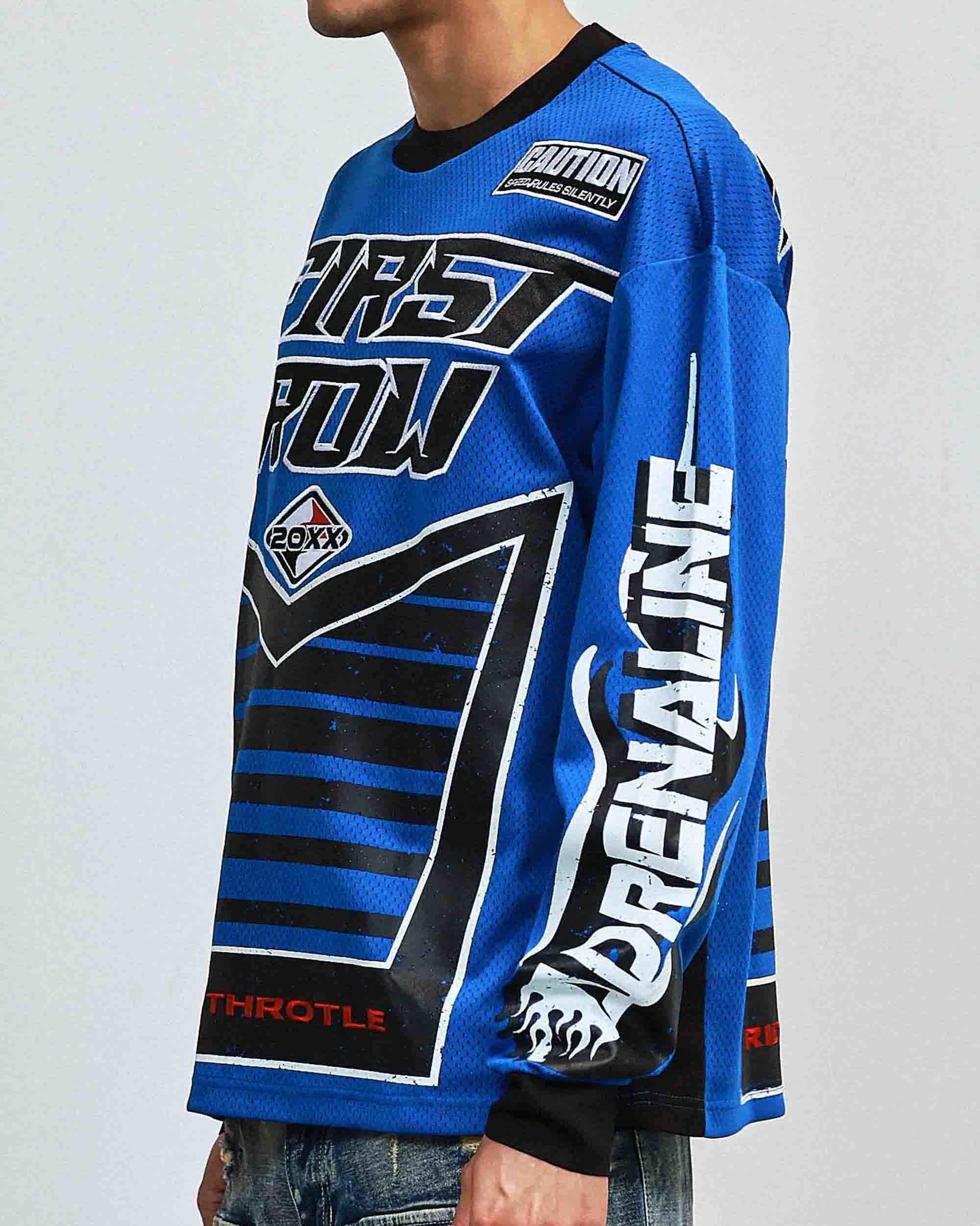 Sparked By Adrenaline Men's Blue Moto Jersey - Image 11