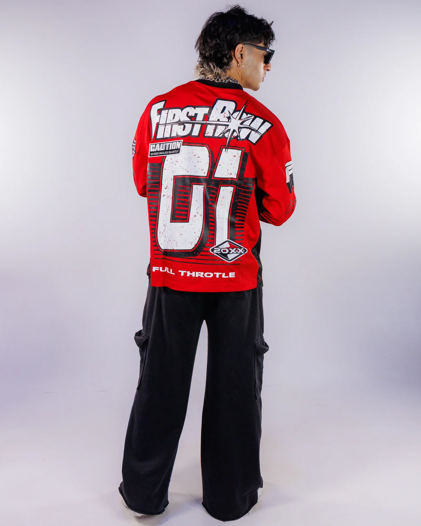 Speed Rules Men's Red Moto Jersey - Image 8