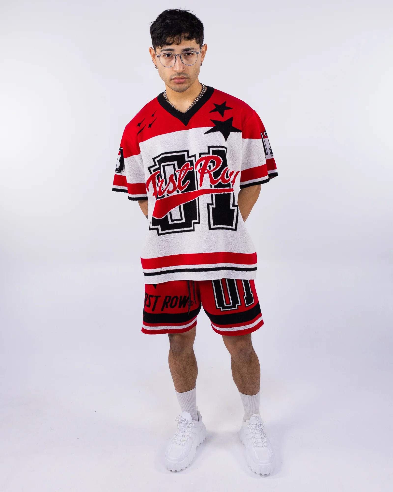 Star Varsity Men's Red Knit Shorts - Image 2