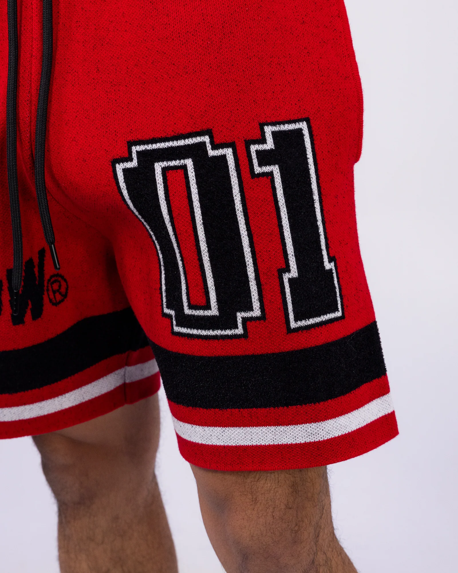 Star Varsity Men's Red Knit Shorts - Image 4