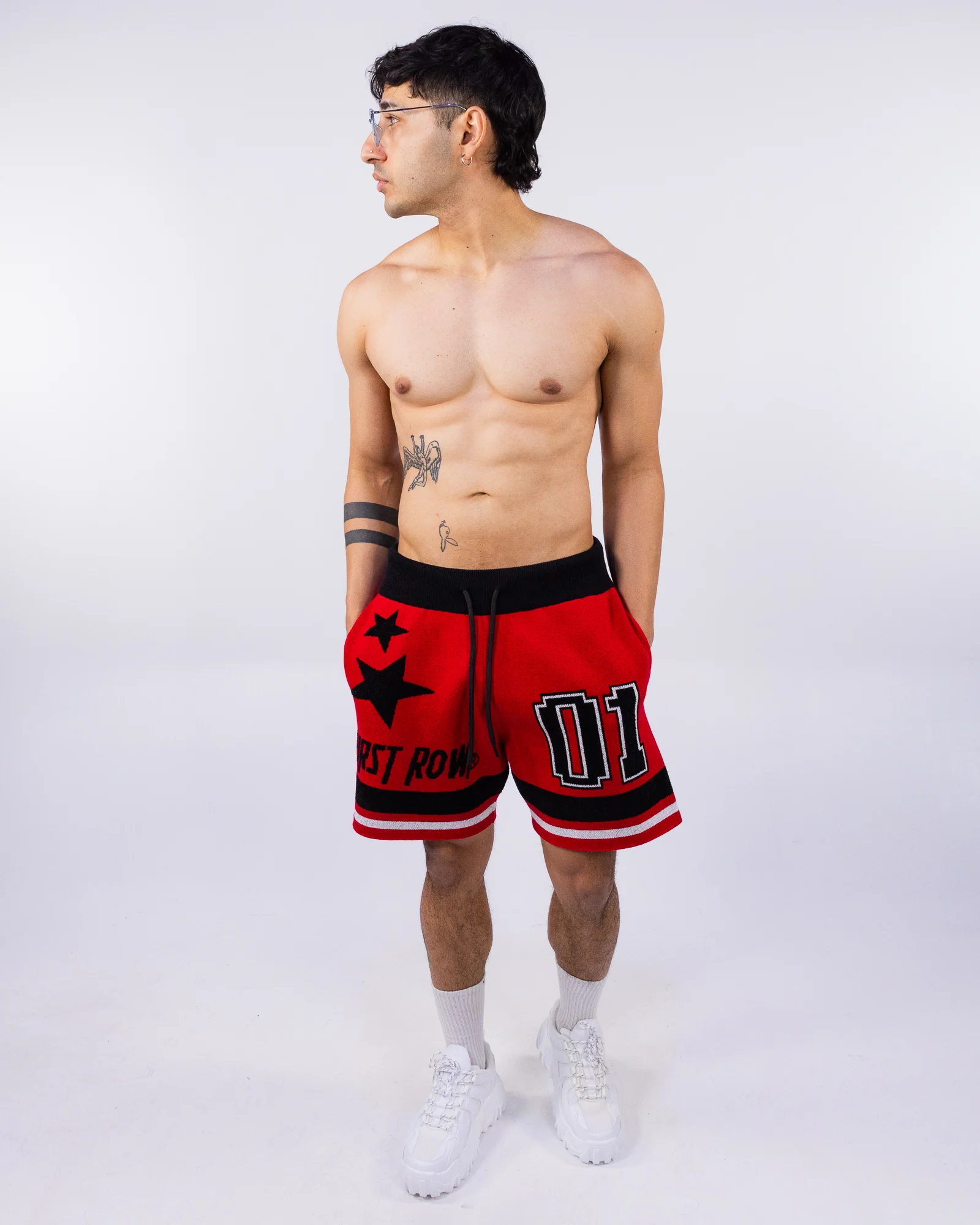 Star Varsity Men's Red Knit Shorts - Image 6
