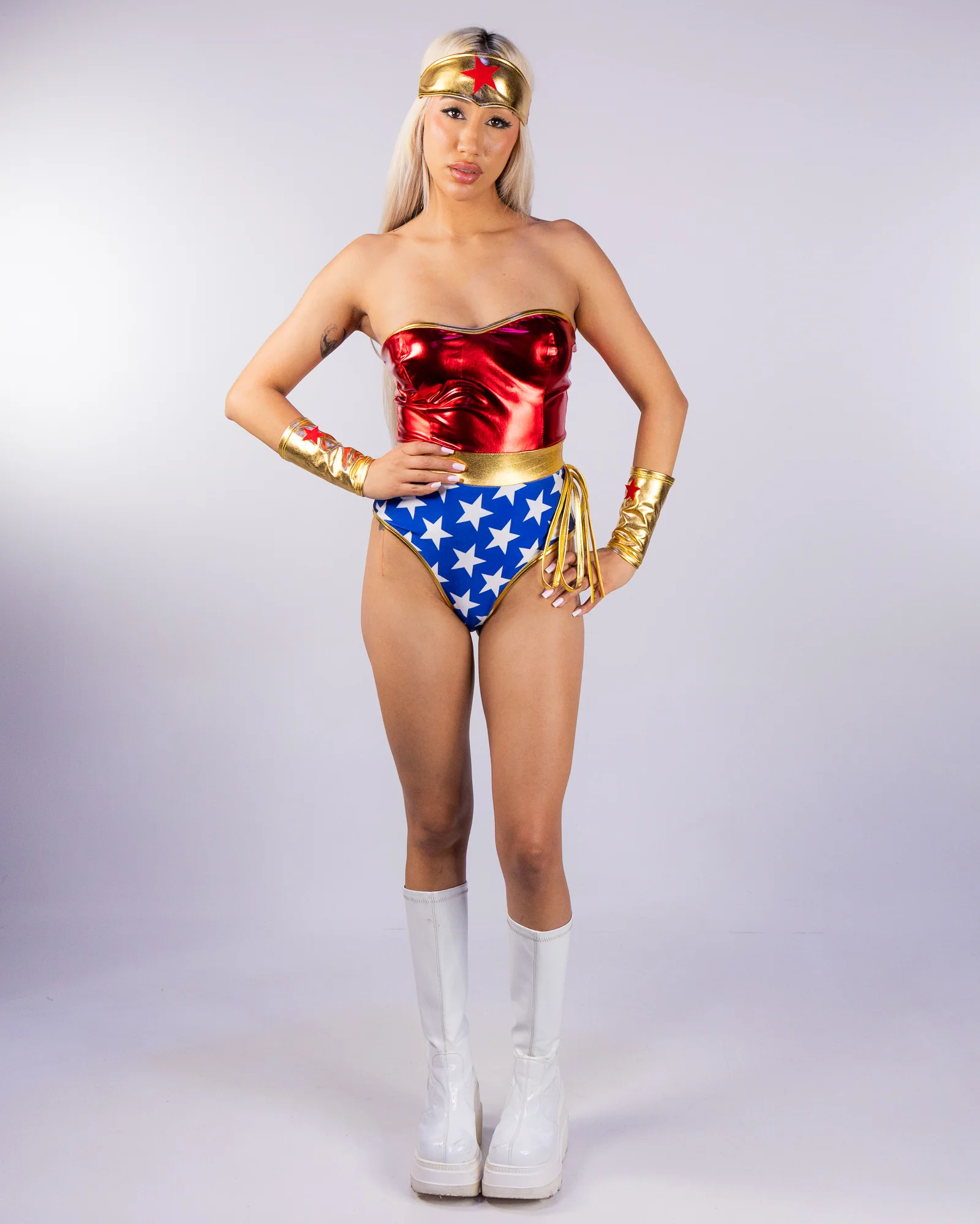Super Seductress Women's 5pc Hero Costume - Image 3