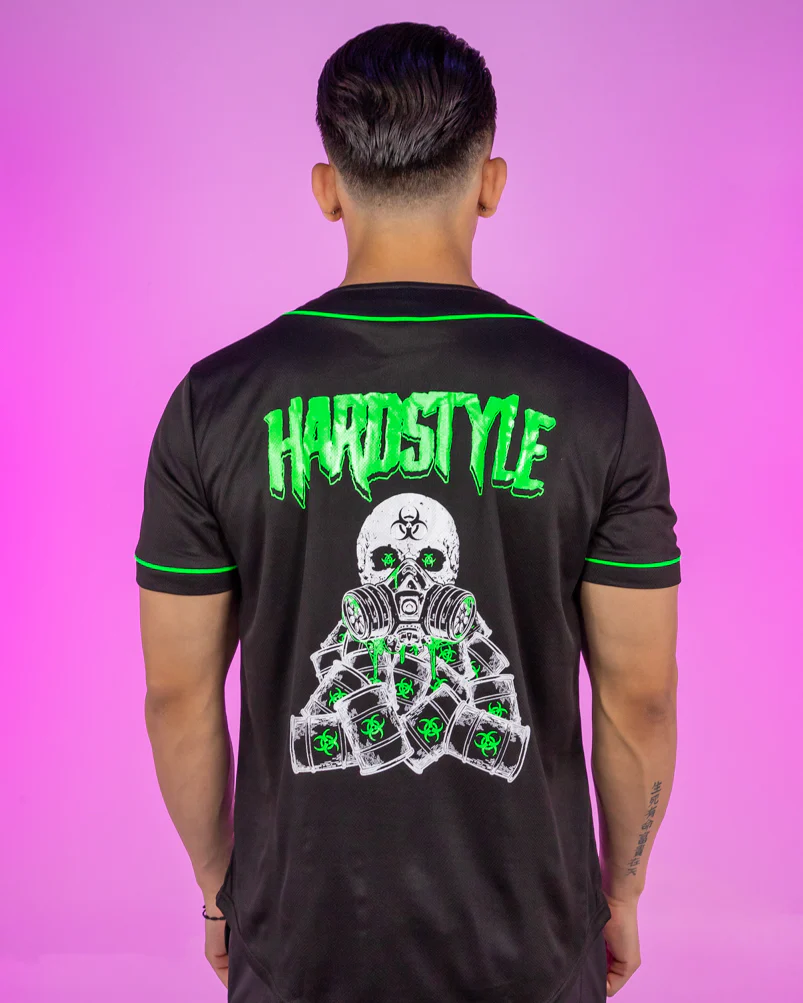 Toxic Wasteland Hardstyle UV Green Baseball Jersey - Image 3
