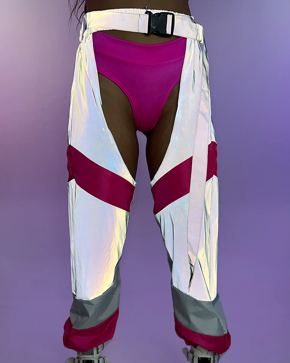 Trip the Light Pink Reflective Chaps - Image 4