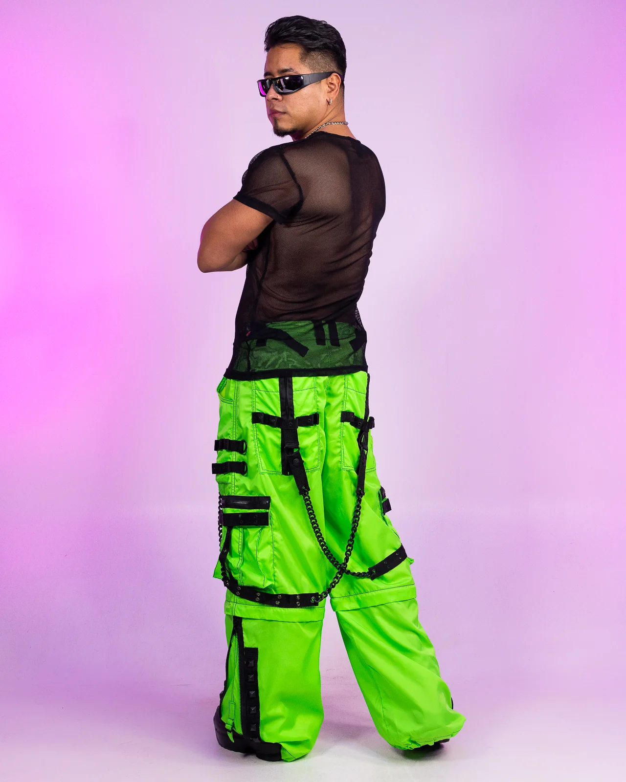 Tripp NYC Zip-Off Lime Space Out Pants - Image 4