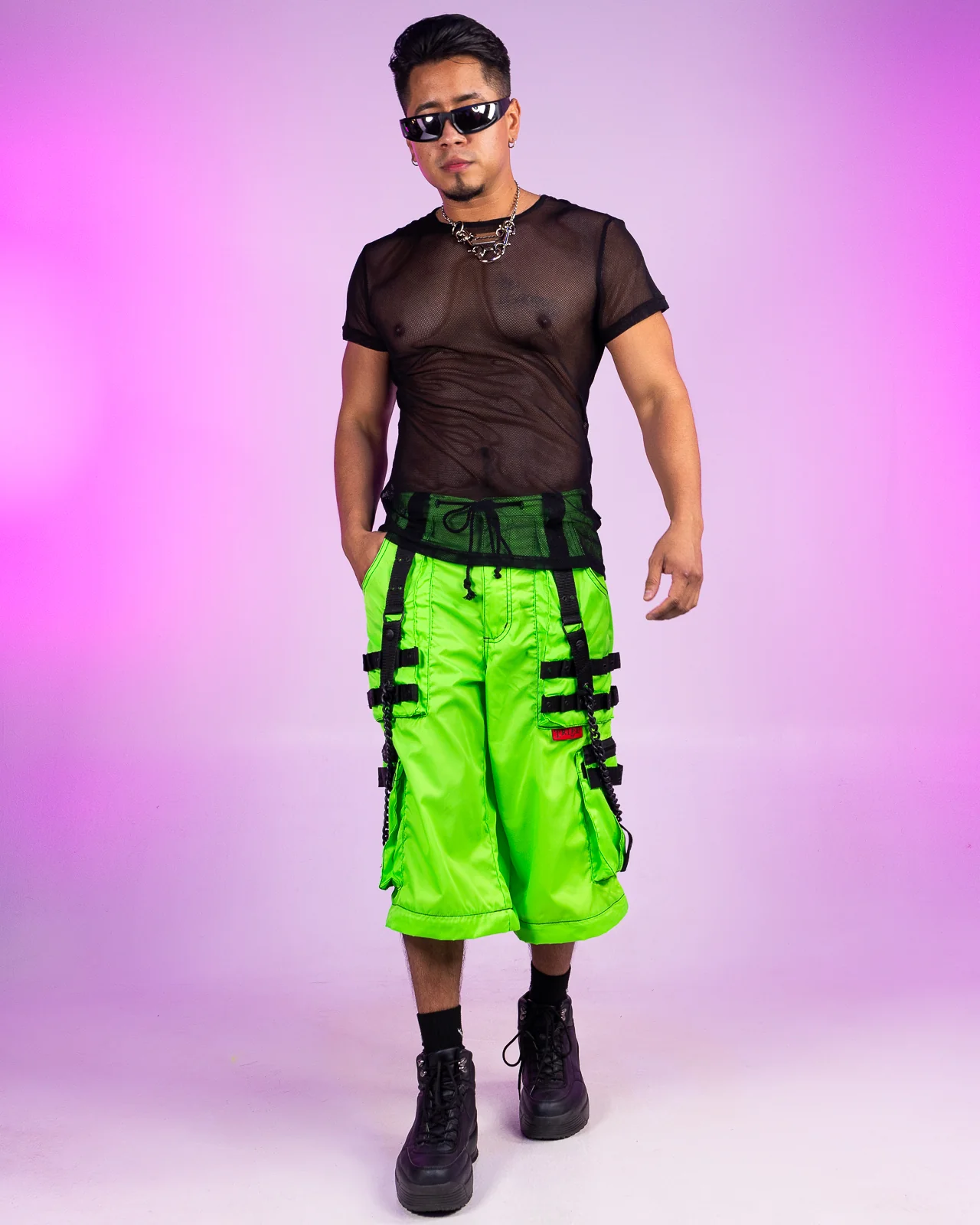 Tripp NYC Zip-Off Lime Space Out Pants - Image 7