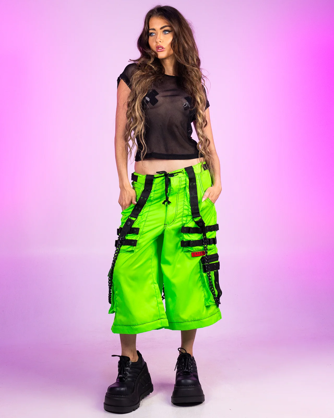 Tripp NYC Zip-Off Lime Space Out Pants - Image 8