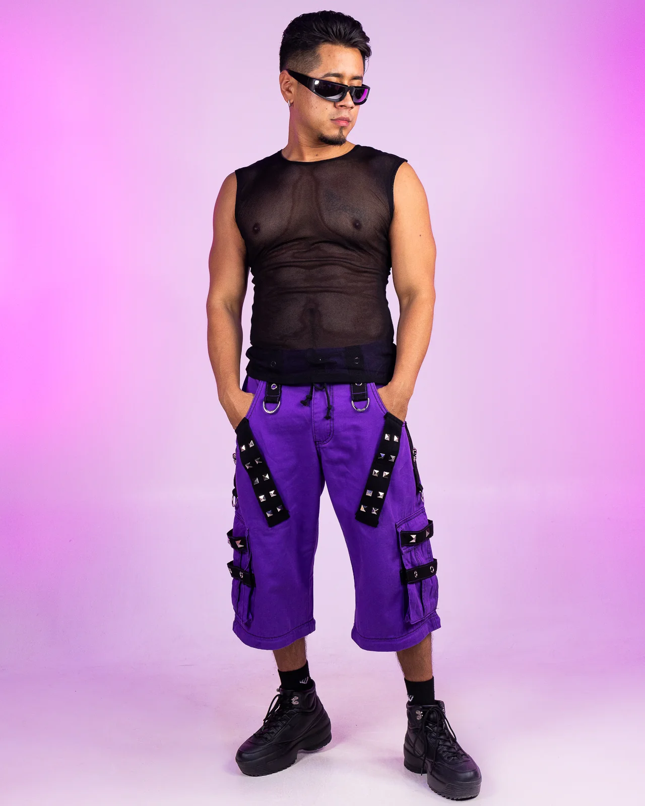 Tripp NYC Zip-Off Purple Dark Cuff Pants - Image 4