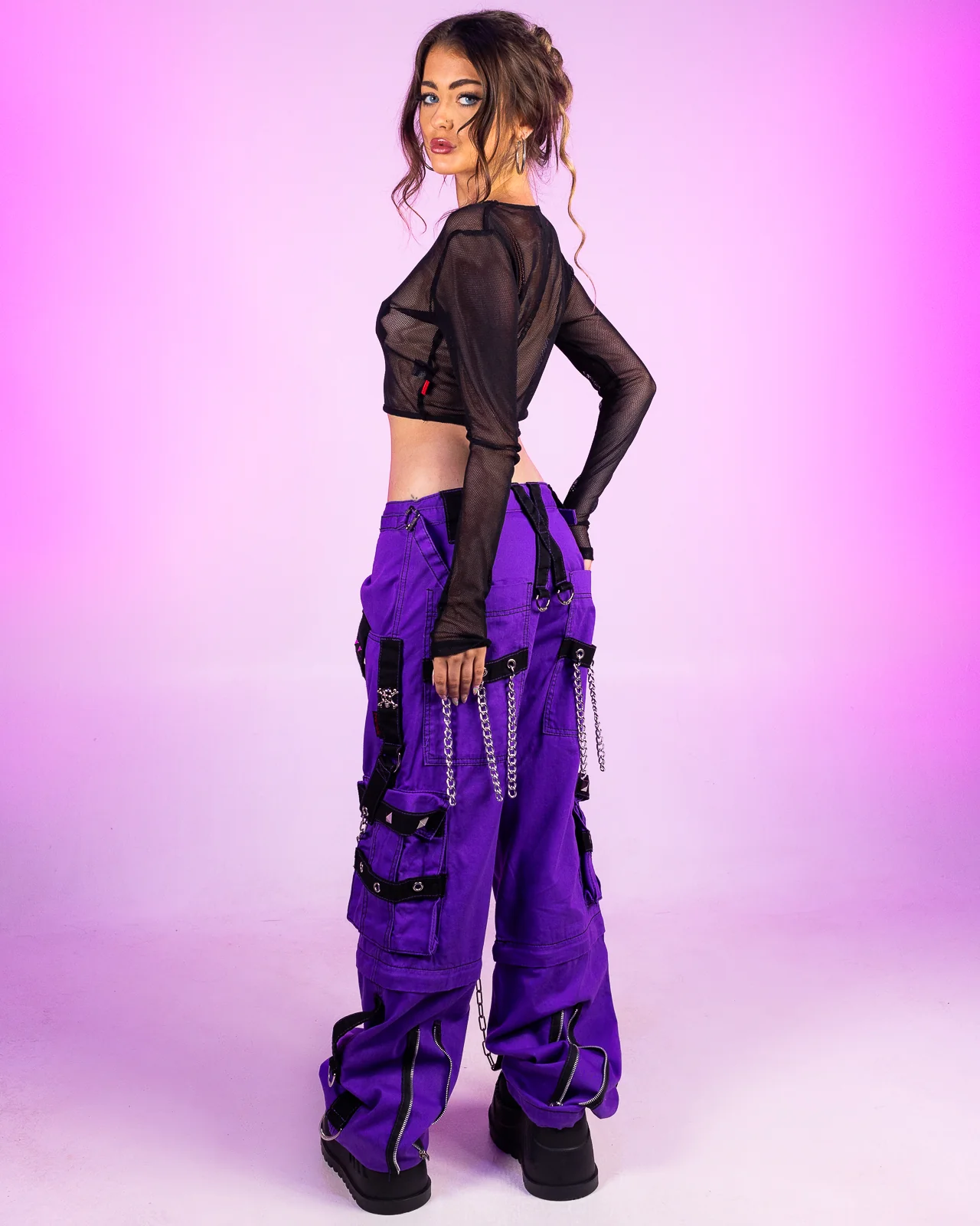 Tripp NYC Zip-Off Purple Dark Cuff Pants - Image 5