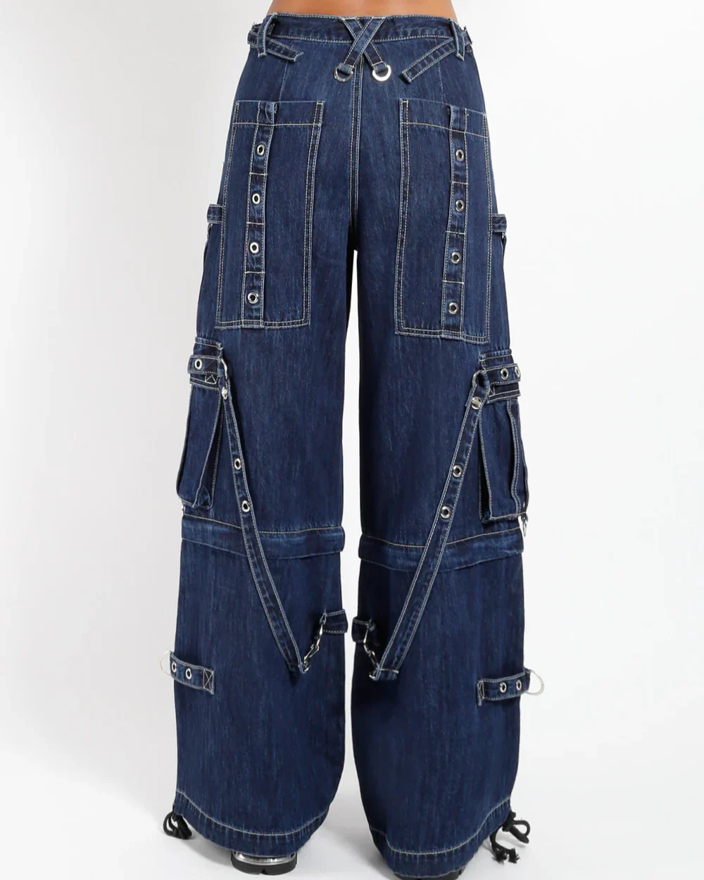 Tripp NYC Zip-Off Indigo Denim Strap Unisex Pant - Image 11