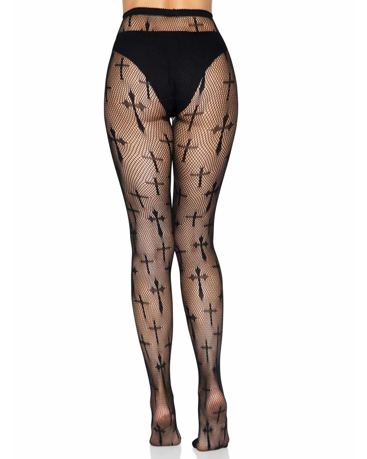 Worship Me Women's Black Net Tights - Image 6